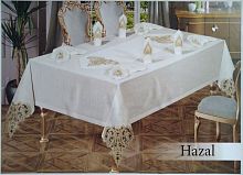 Скатерть EFOR HAZAL 160*300 прямоугольная с 12 салфетками кремовый