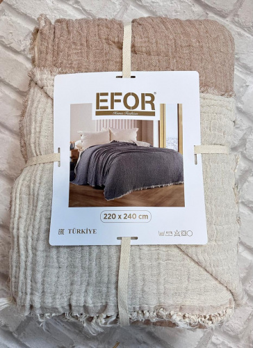 ПЛЕД EFOR МУСЛИН  220*240  (БЕЖЕВЫЙ)