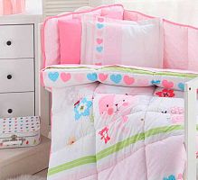 КПБ Ozdilek набор для детской кроватки (с бортиками и одеялом) BABY RABBIT