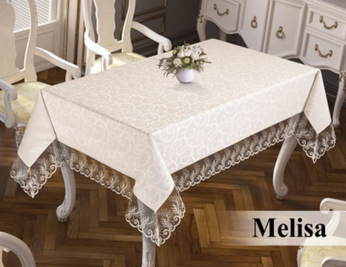 Скатерть EFOR MELISA 160*220 прямоугольная кремовый KREM фото 2