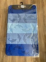 Набор ковриков 2-х пр. для ванны туалета в ассортименте (60*50/60*100) OZELIA синий №32