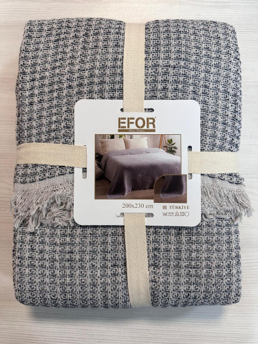 Покрывало EFOR пике HATİÇ  (FIORI) 200*220 индиго (İNDİGO)