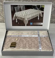 Скатерть EFOR DAMASK 160*220 гипюр капучино CAPI