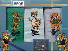 Набор салфеток EFOR из 3 шт LUX (40*60) тигры TIGER SERIES