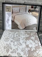 Покрывало EFOR гобеленовое двухстороннее PERLA (240*260) c наволочками бежевый BEJ
