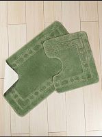 Набор ковриков 2-х пр. для ванны туалета в ассортименте (60*50/60*100) PARK зеленый