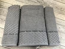 Набор полотенец PUPILLA MONET хлопок 3 шт (50*80,50*90,70*140) темно-серый