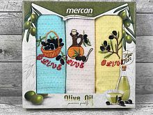 Набор кухонных салфеток Mercan (3шт) (40*60) оливки модель 2