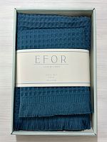 Набор вафельных полотенец EFOR из 2-х предметов (50*90 и 70*140) WAFFLE темно-синий K.MAVI коробка