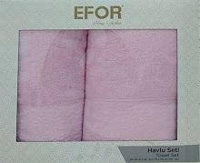 Набор полотенец EFOR из 2-х предметов (50*90; 70*140) NAZENDE PEMBE (розовый)