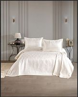 Покрывало EFOR Pique Bedspread SERENA (240*260) с наволочками кремовый KREM