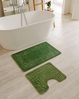 Набор ковриков 2-х пр. для ванны туалета (60*50/60*100) VERSACE зеленый