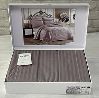 КПБ EFOR STRIPE SATIN A-03 сиреневый (коробка)